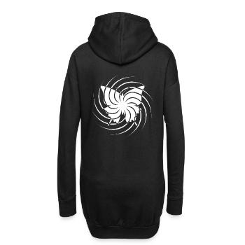 Spiral Butterfly Schmetterling Spirale Tekno 23 - Hoodie-Kleid - Schwarz - Hinten