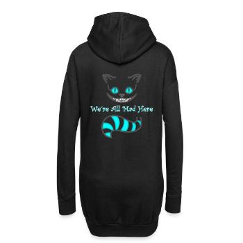 We´re all mad here - Katze - Hoodie-Kleid - Schwarz - Hinten