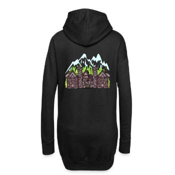 Autriche Château médiéval Forteresse Chevaliers fantastiques - Sweat-shirt à capuche long Femme - noir - Dos
