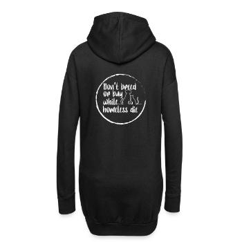 Dont breed weiß - Hoodie-Kleid - Schwarz - Hinten