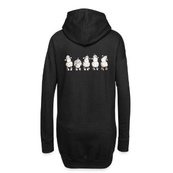 Funny White Sheep - Schaf - Hoodie-Kleid - Schwarz - Hinten