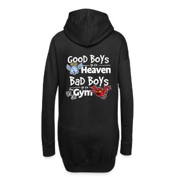 Les mauvais garçons vont à la gym - Sweat-shirt à capuche long Femme - noir - Dos