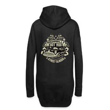 Rockabilly Hotrod. Retro Vintage Fifties Sixties - Hoodie-Kleid - Schwarz - Hinten
