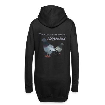 Pigeon dans le mauvais quartier - Sweat-shirt à capuche long Femme - noir - Dos