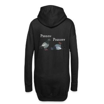 Pigeon à l’avant et au-de l’extérieur - Sweat-shirt à capuche long Femme - noir - Dos