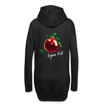 Christbaum Kugel Joyeux Noël - Hoodie-Kleid - Schwarz - Hinten