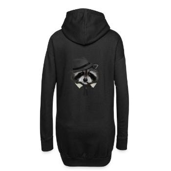 Gangster Mafia Waschbär - Hoodie-Kleid - Schwarz - Hinten