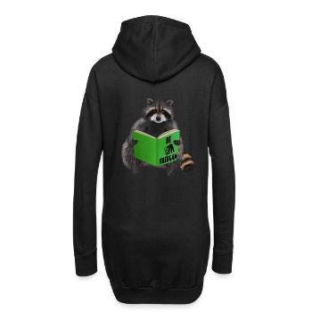 Waschbär - Be freegan - Hoodie-Kleid - Schwarz - Hinten
