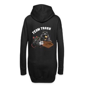 Racoon Opossum Mouse - Team Trash - Hoodie-Kleid - Schwarz - Hinten