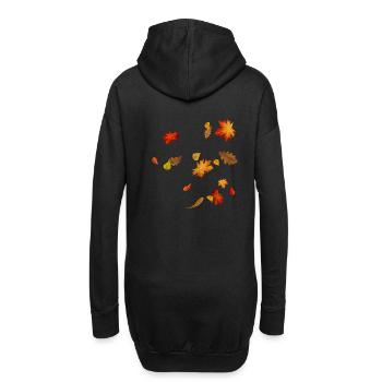 Belles feuilles d'automne - Sweat-shirt à capuche long Femme - noir - Dos
