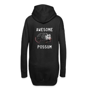 Possum - Awesome Possum - Hoodie Dress - black - Back