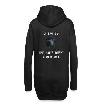 Schaf - Ich kam sah und hatte keinen Bock mehr - Hoodie-Kleid - Schwarz - Hinten