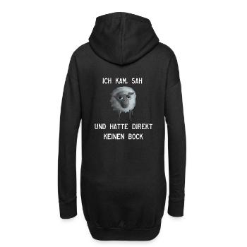 Schaf - Ich kam sah und hatte keinen Bock mehr - Hoodie-Kleid - Schwarz - Hinten