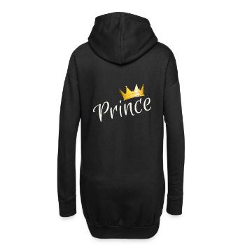 Prince - Prinz - Hoodie-Kleid - Schwarz - Hinten