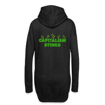 Le capitalisme pue - Sweat-shirt à capuche long Femme - noir - Dos