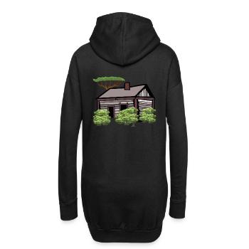 Jardin Nature Maison de Loisirs Cabane Amoureux de la nature - Sweat-shirt à capuche long Femme - noir - Dos