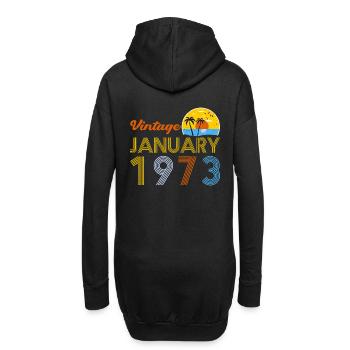 50. Geburtstag Jahrgang Januar 1973 50 Jahre Geschenke - Hoodie-Kleid - Schwarz - Hinten