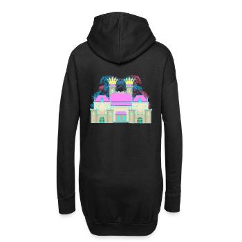 Château Château Couronne Forteresse Chevalier Roi - Sweat-shirt à capuche long Femme - noir - Dos
