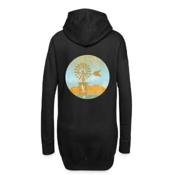 Windmühle - Balearen - Hoodie-Kleid - Schwarz - Hinten