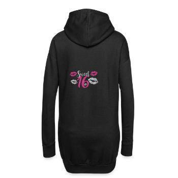 Doux 16 - Sweat-shirt à capuche long Femme - noir - Dos
