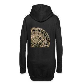 Hambourg , Armoiries, couvercles de canal - Sweat-shirt à capuche long Femme - noir - Dos