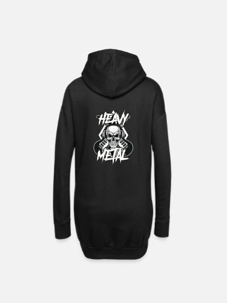Heavy Metal - Hoodie-Kleid - Schwarz