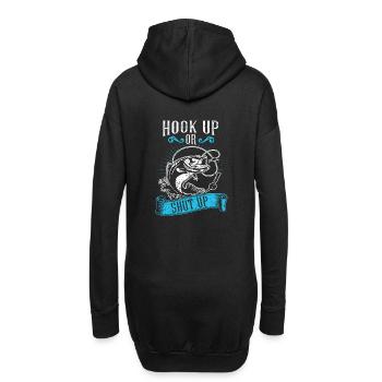 Accrocher pêcheur pêcheur pêcheur sportif pêche poisson - Sweat-shirt à capuche long Femme - noir - Dos