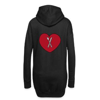 Cuisiner un cœur pour la nourriture Restaurant Cuisine gastronomique - Sweat-shirt à capuche long Femme - noir - Dos
