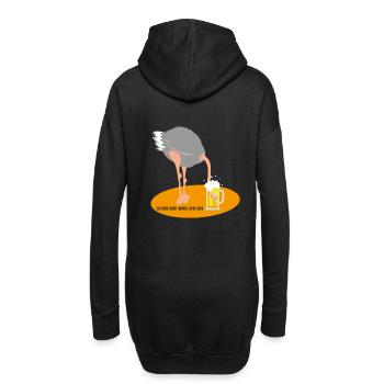 La tête dans le sable (Édition bière autruche) - Sweat-shirt à capuche long Femme - noir - Dos