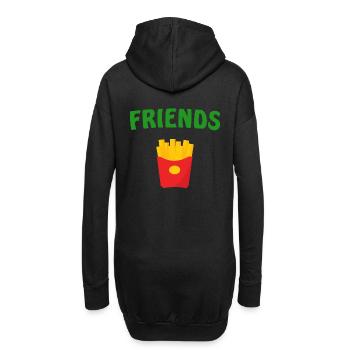 Best Friends Burger & Fries Fritten Pommes Frittes - Hoodie-Kleid - Schwarz - Hinten