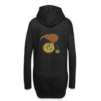 Vélo, cadeau d'humour végétalien végétarien kiwi vélo - Sweat-shirt à capuche long Femme - noir - Dos