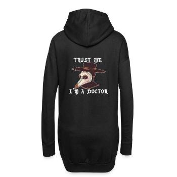 Doktor Pest Trust Me I'm a Doctor Steampunk Gothic - Hoodie-Kleid - Schwarz - Hinten