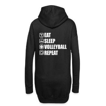 Mangez dormir Volleyball Répéter le cadeau sportif - Sweat-shirt à capuche long Femme - noir - Dos