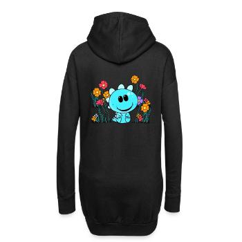 Dragon Dragon Enfant Enfants Bébé Bambins Fleur - Sweat-shirt à capuche long Femme - noir - Dos