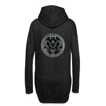 Odin Fenrir Hugin Munin - Hoodie-Kleid - Schwarz - Hinten