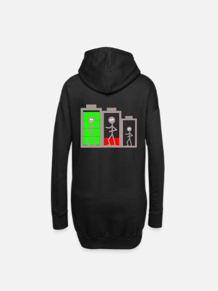 Batteri Energy Battery Power Batteries - Hoodie Dress - black