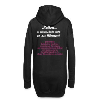 Reiten Es zu tun, heißt nicht es zu können - Hoodie-Kleid - Schwarz - Hinten
