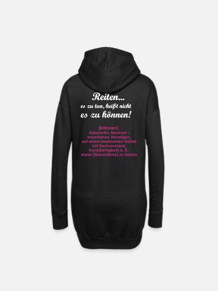 Reiten Es zu tun, heißt nicht es zu können - Hoodie-Kleid - Schwarz