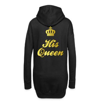 His Queen Krone - Or - Sweat-shirt à capuche long Femme - noir - Dos