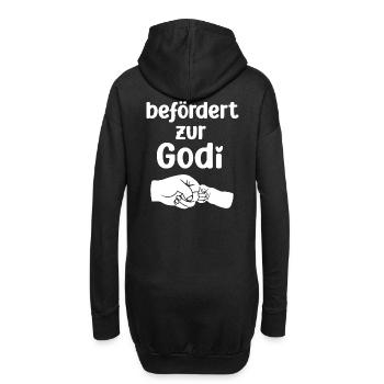 Befördert zu Godi Patentante Österreich Taufpatin - Hoodie-Kleid - Schwarz - Hinten