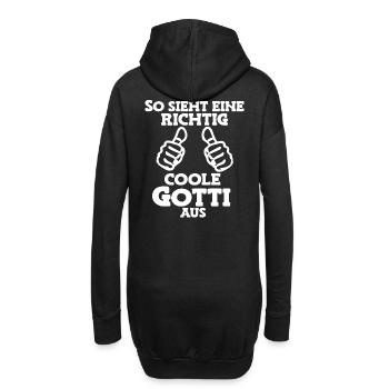 So sieht eine coole Gotti aus Patentante Schweiz - Hoodie-Kleid - Schwarz - Hinten