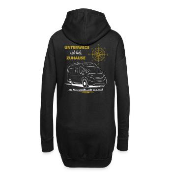 Camping Kastenwagen Wohnmobil Spruch - Hoodie-Kleid - Schwarz - Hinten