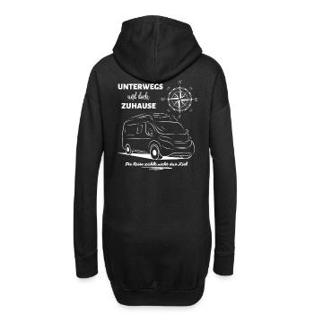 Camping Kastenwagen Wohnmobil Spruch - Hoodie-Kleid - Schwarz - Hinten