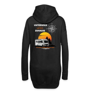Camping Wohnmobil Spruch - Hoodie-Kleid - Schwarz - Hinten