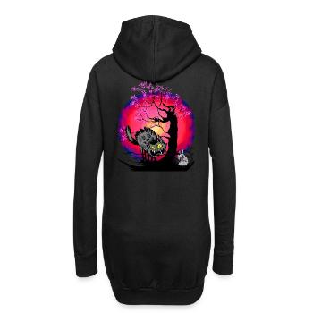 Halloween Katze Katzen Maus Mäuse - Hoodie-Kleid - Schwarz - Hinten