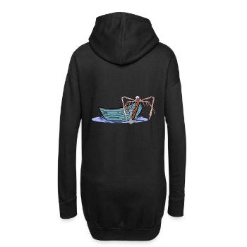 maritim Matrose Boot Seemann Moin Ahoi Krabbe - Hoodie-Kleid - Schwarz - Hinten