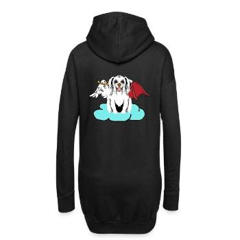 Himmlischer Satan Hund Höllen Hund Teufel Engel - Hoodie-Kleid - Schwarz - Hinten