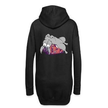 Lapin Valise Voyage Voyage Vacances Vacances Prêts Lapins - Sweat-shirt à capuche long Femme - noir - Dos