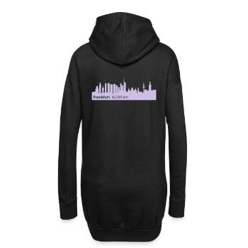 Frankfurt Marathon 42,195km - City Marathon FFM - Hoodie-Kleid - Schwarz - Hinten