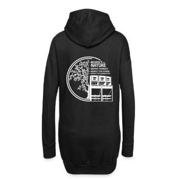 respect the nature yourself others soundsystem - Hoodie-Kleid - Schwarz - Hinten